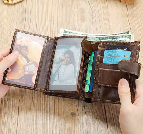 Portafoglio Uomo in Pelle Vintage 8300 Coffee |      Elegante e Sicuro